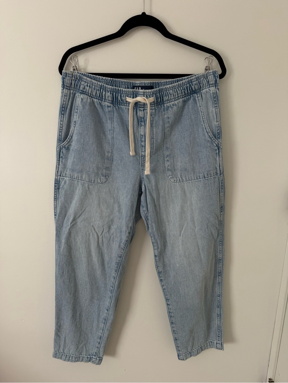 GAP Easy Drawstring Light Wash Denim